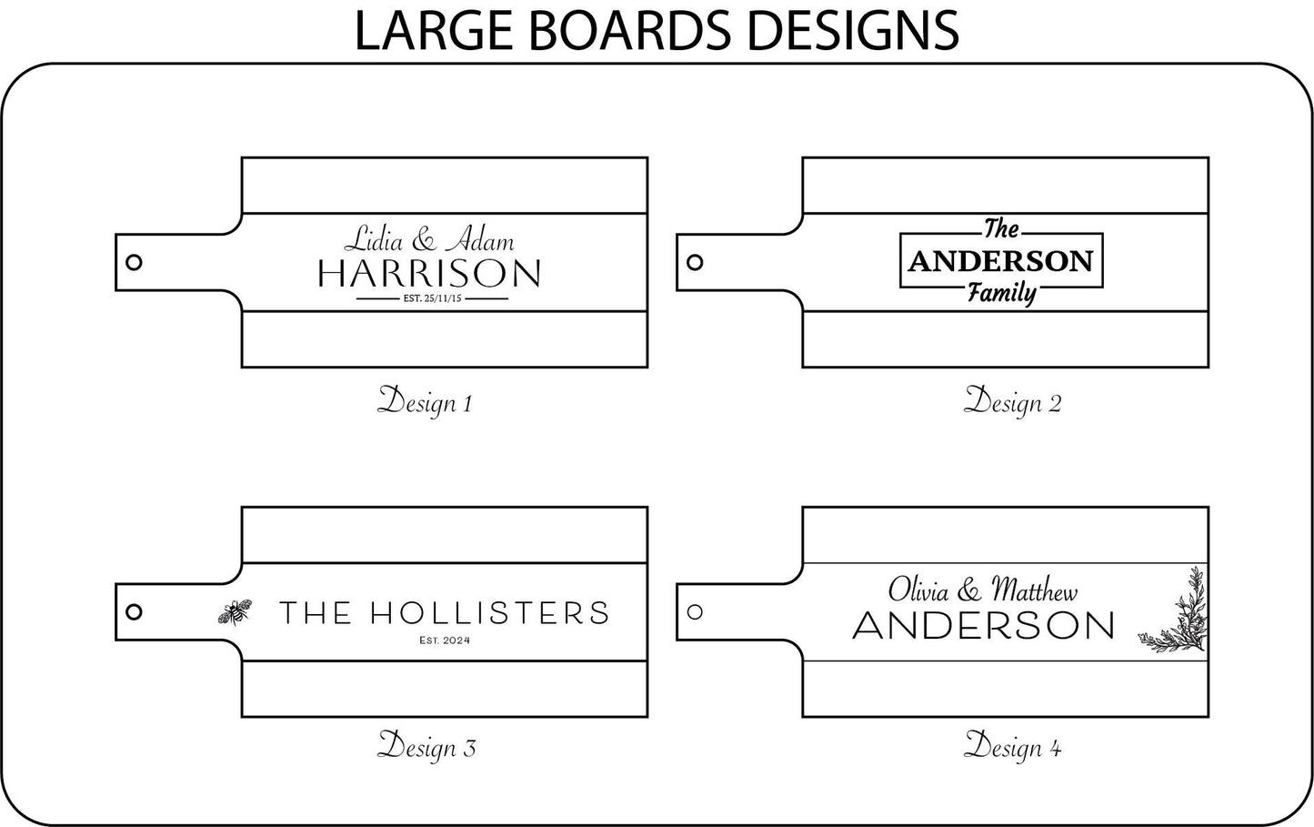 Personalised acacia wood and marble serving board