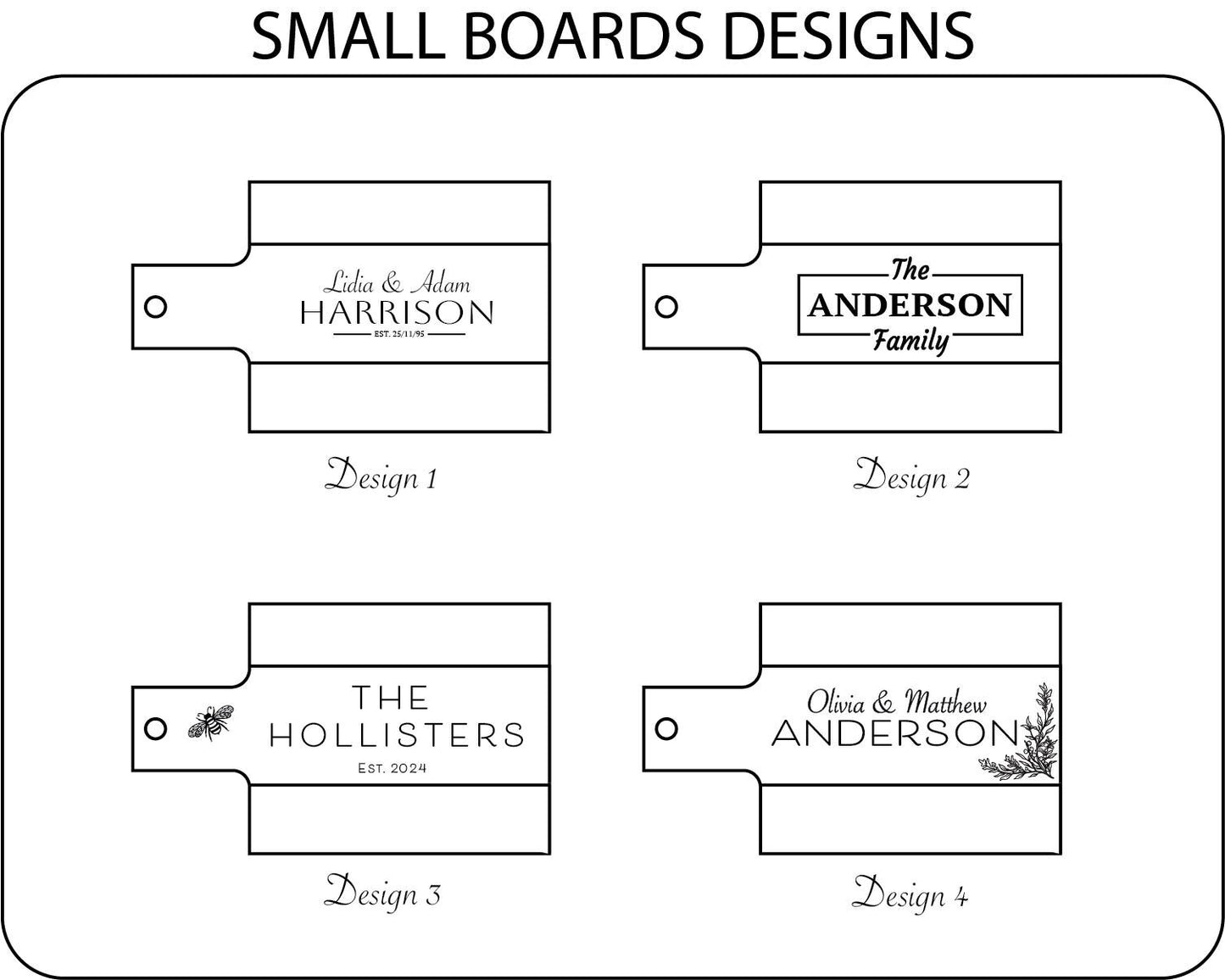 Personalised acacia wood and marble serving board