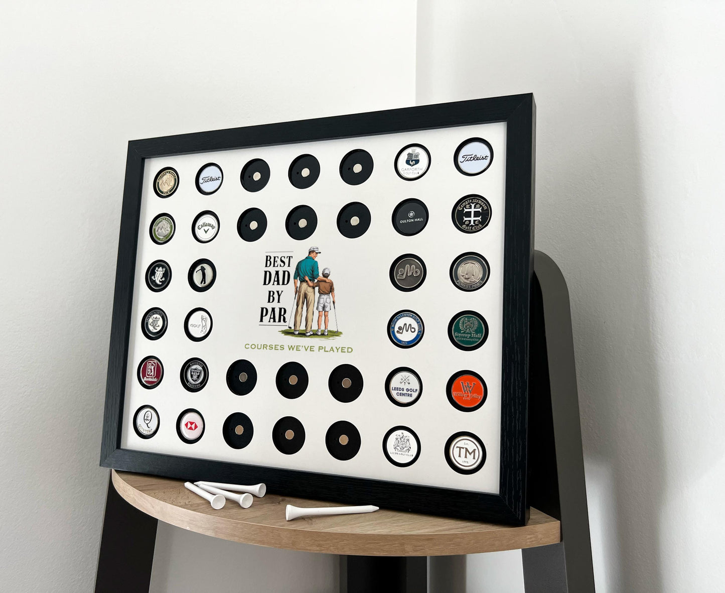 Fathers Day Golf Course Ball Marker Display frame