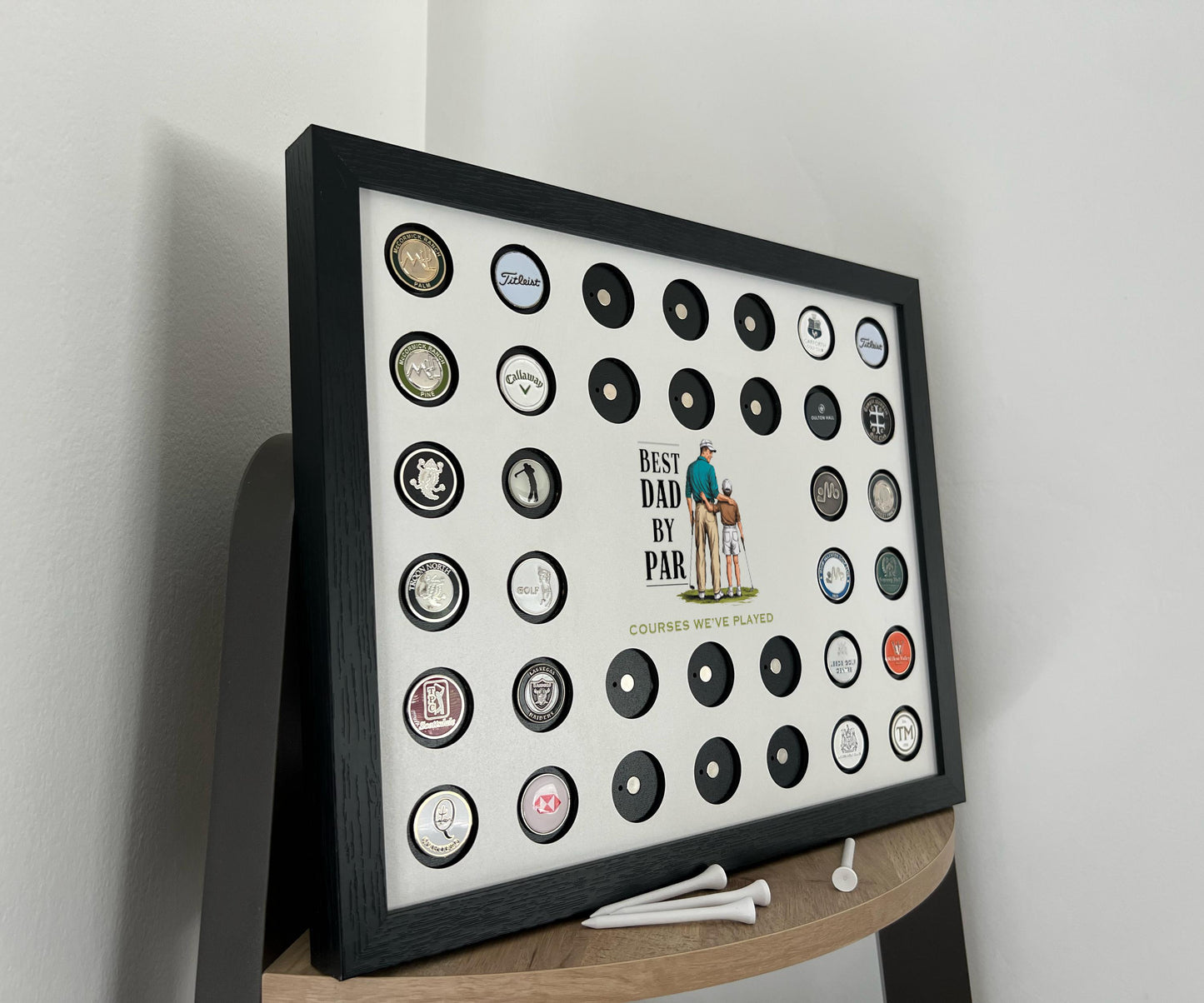 Fathers Day Golf Course Ball Marker Display frame