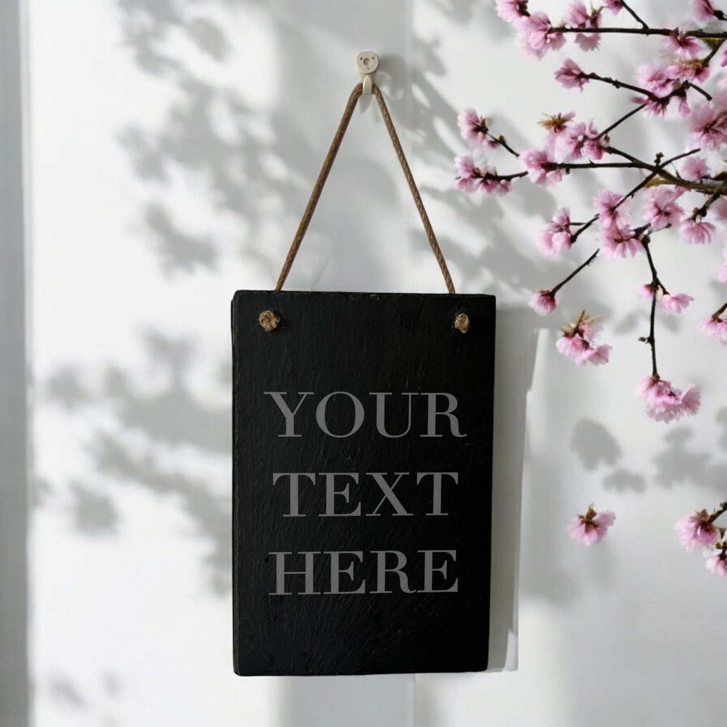 Personalised Engraved Hanging Slate Sign