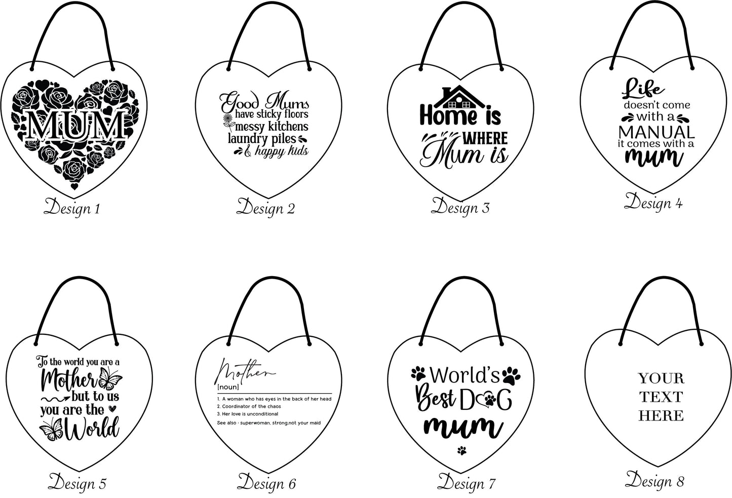 Personalised Heart Hanging Slate Sign