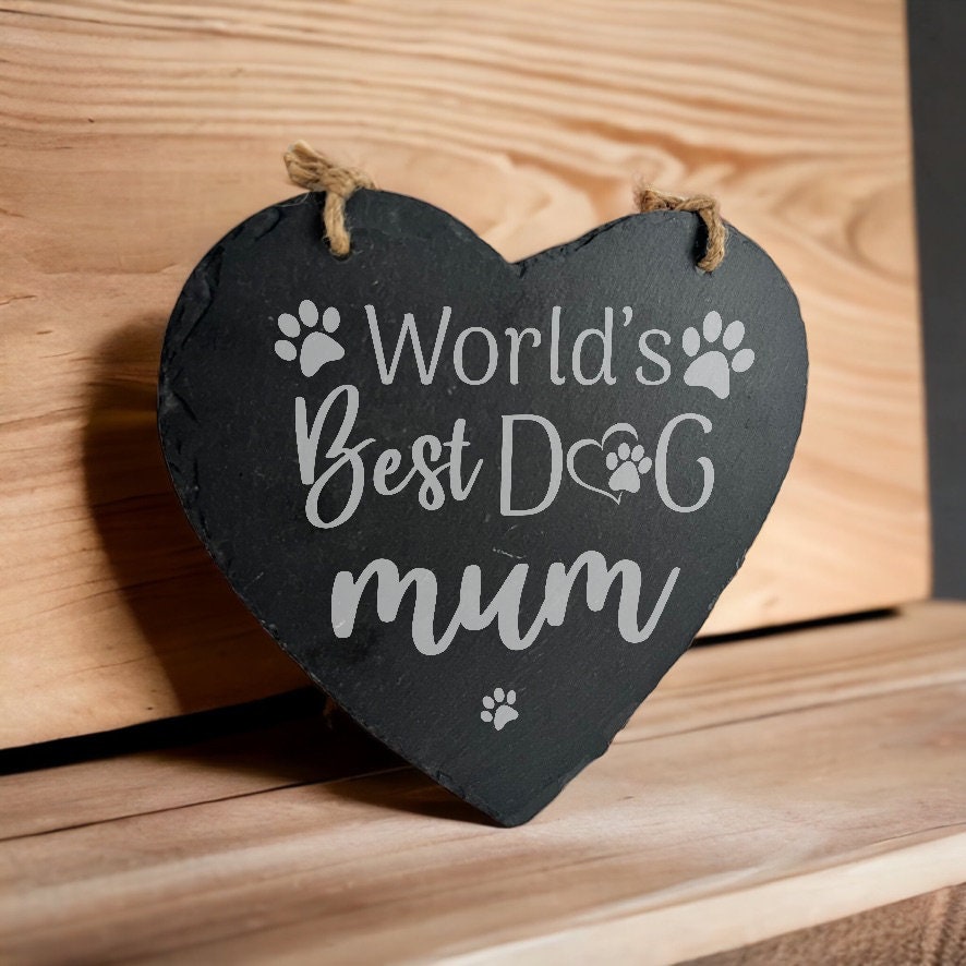 Personalised Heart Hanging Slate Sign