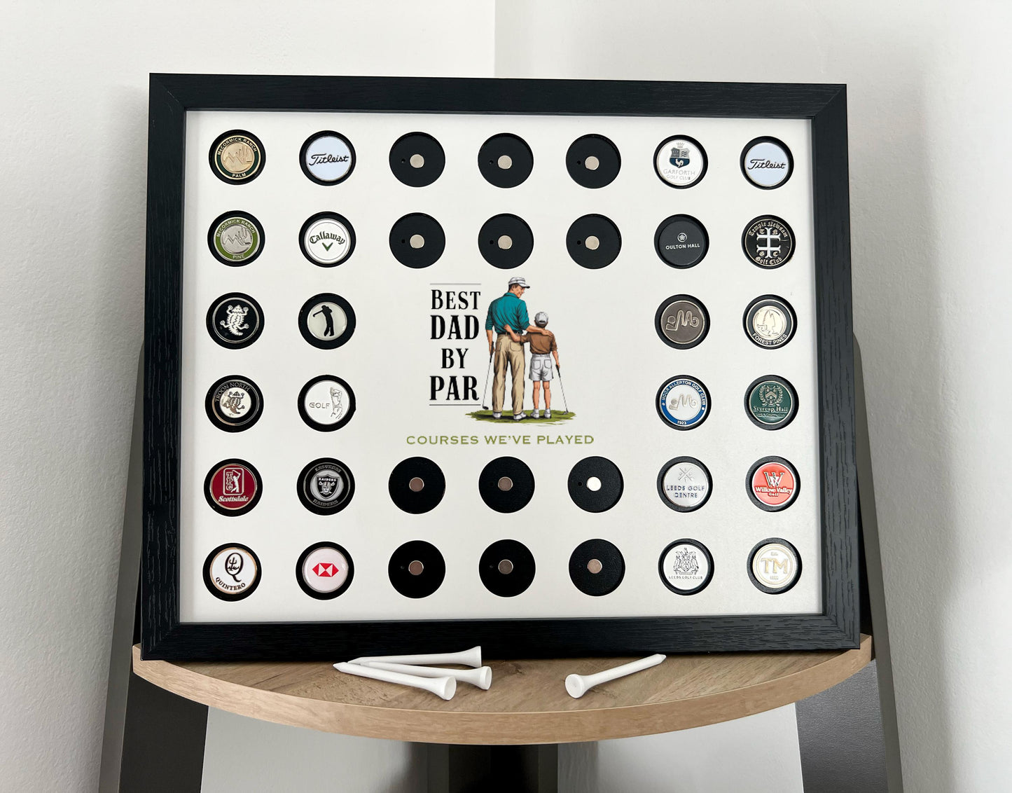 Fathers Day Golf Course Ball Marker Display frame