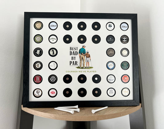 Fathers Day Golf Course Ball Marker Display frame