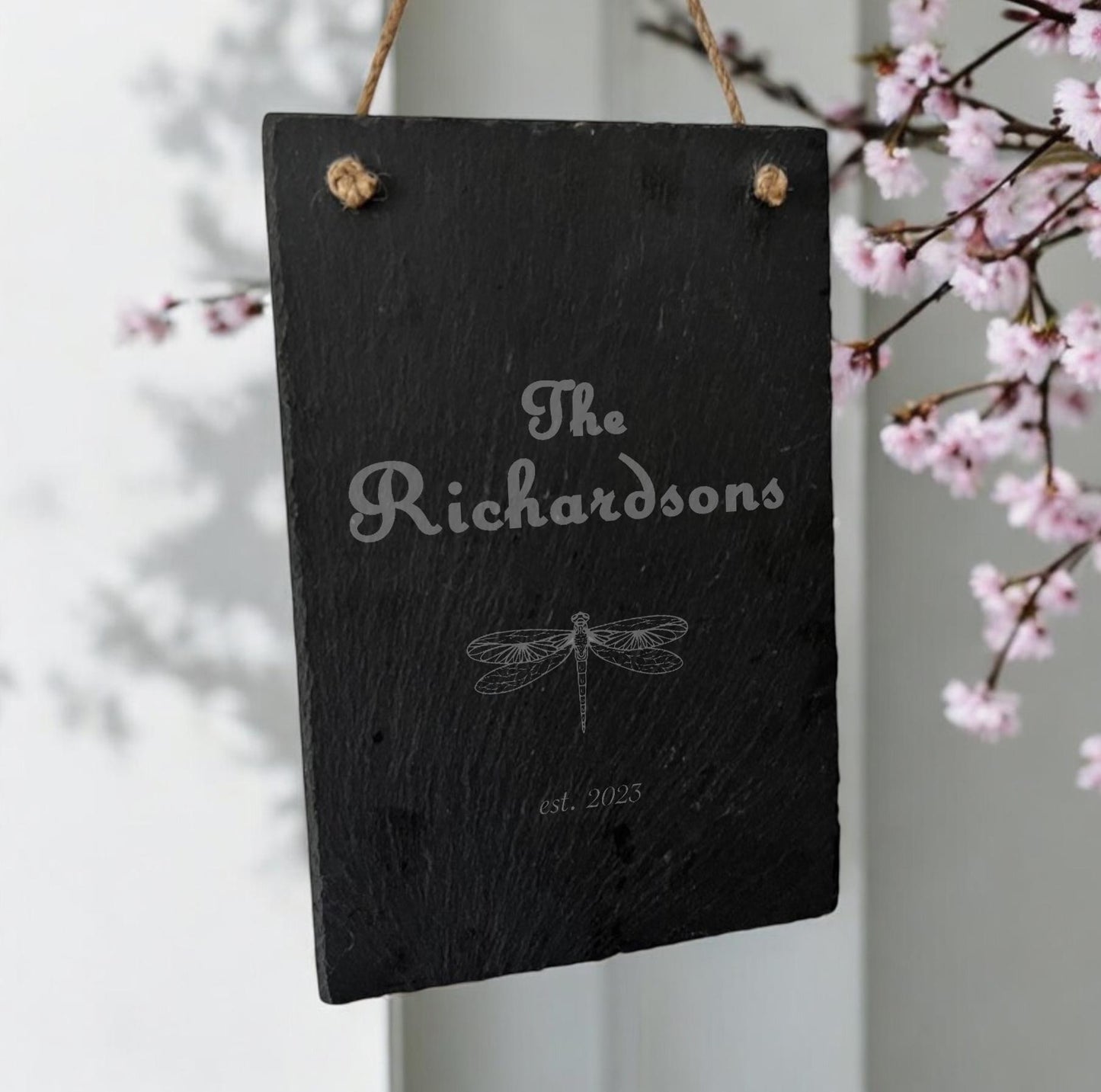 Personalised Engraved Hanging Slate Sign