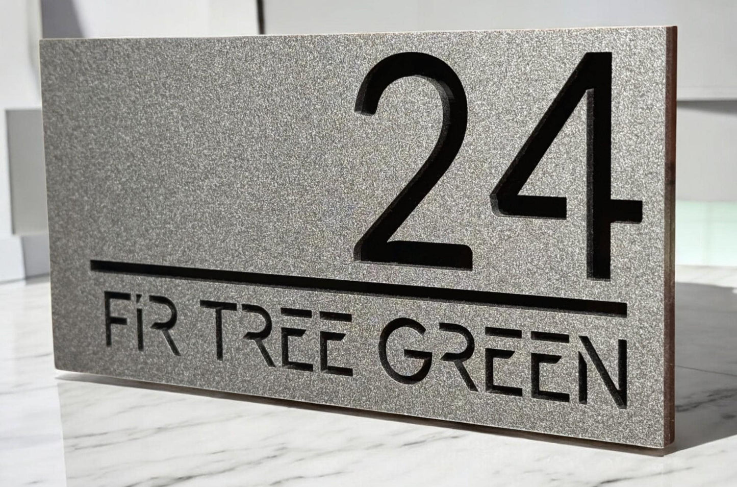 Laser Cut House Number Sign