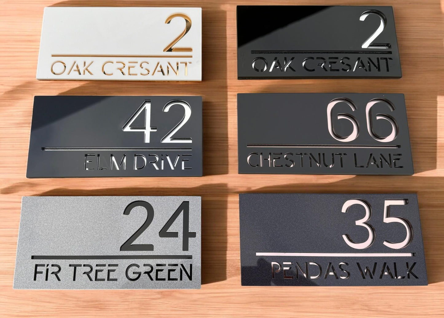 Laser Cut House Number Sign