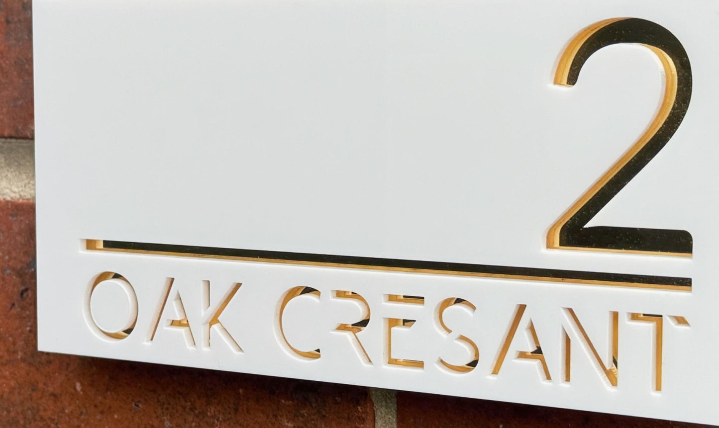 Laser Cut House Number Sign