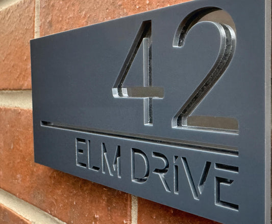 Laser Cut House Number Sign