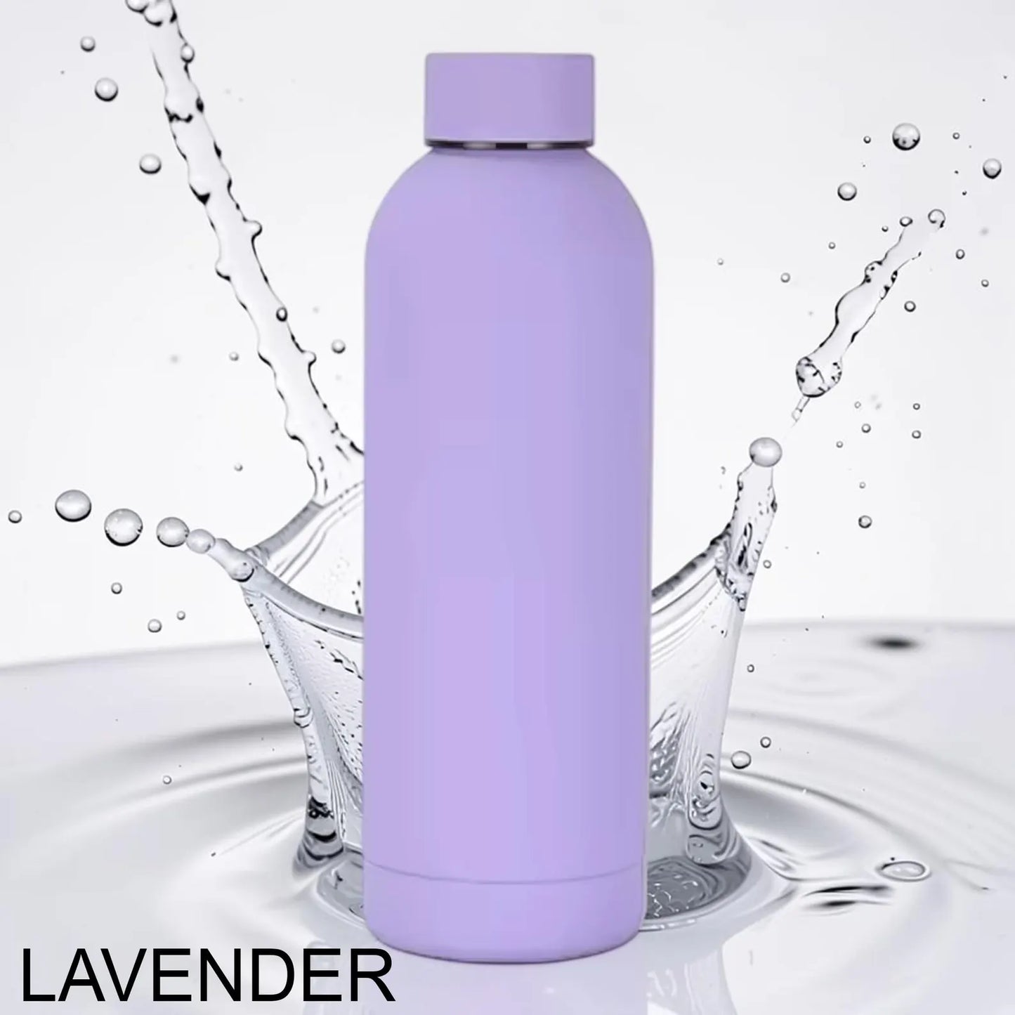 Personalised Birth Flower Water Bottle – Custom Engraved Name