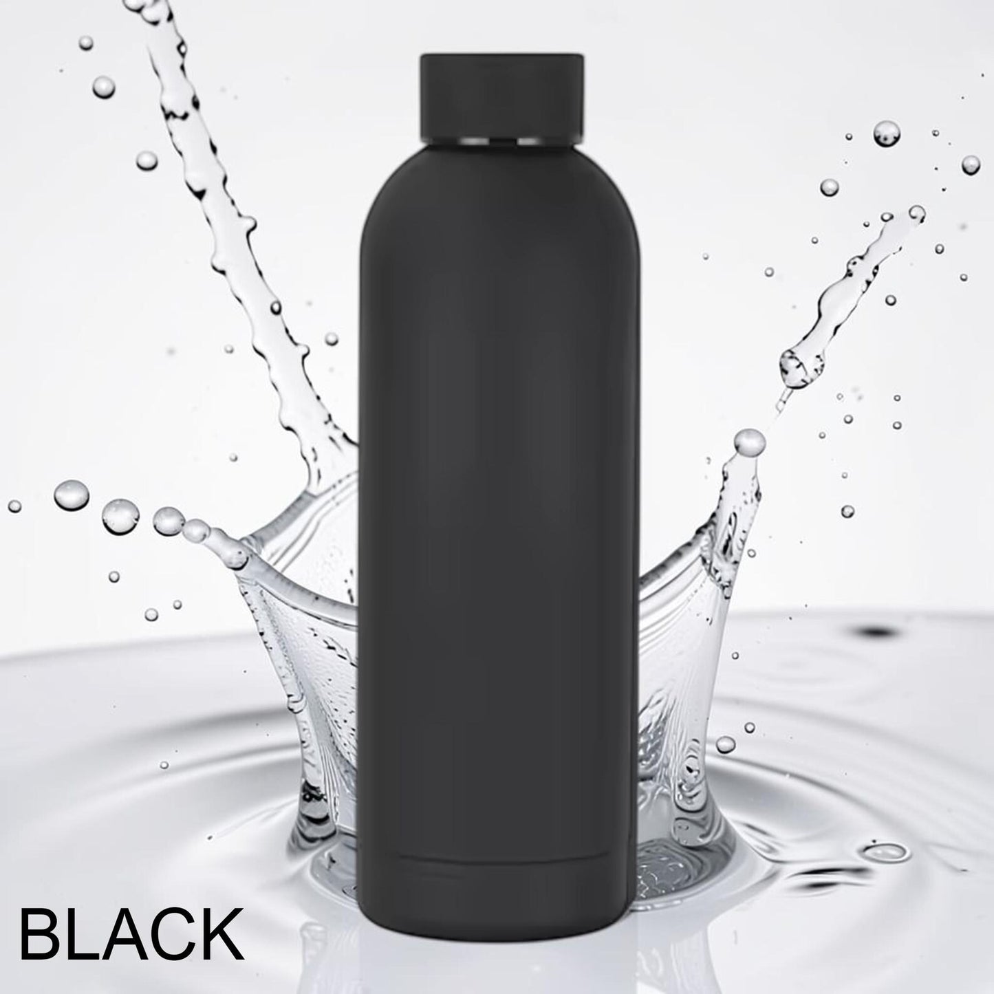 Personalised Birth Flower Water Bottle – Custom Engraved Name