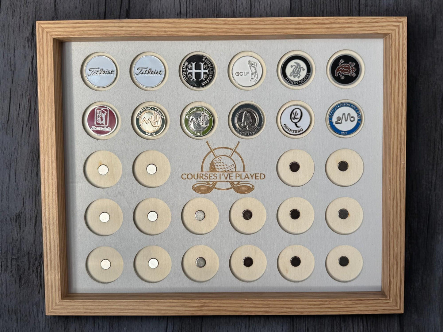 28 Slot Magnetic Golf Ball Marker Display